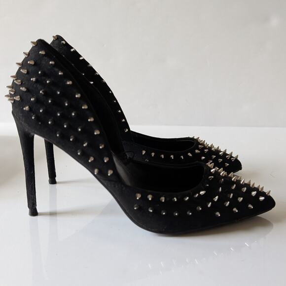 STEVE MADDEN Vala Testy Spiked Studded Pointed Stiletto Heel Pumps Women's 5.5M - Picture 3 of 12
